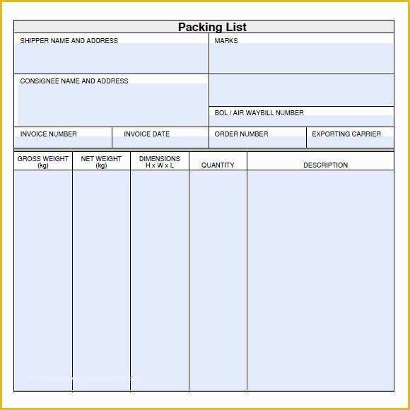 Free Packing Slip Template Pdf Of 9 Packing List Templates – Free Samples Examples