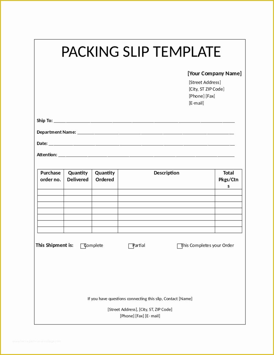 Free Packing Slip Template Pdf Of Download Printable Packing Slip Edit Fill Sign Line