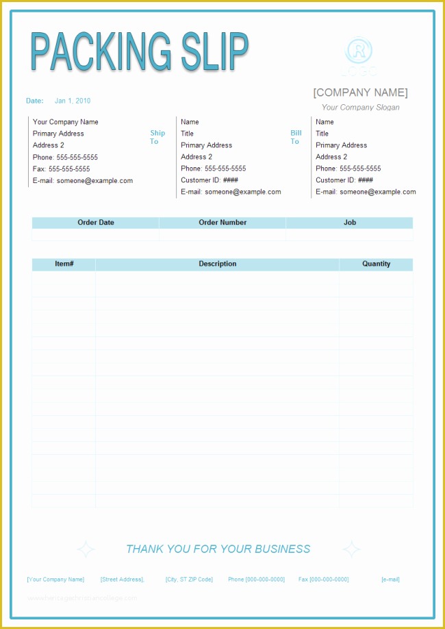 Free Packing Slip Template Pdf Of Packing Slip