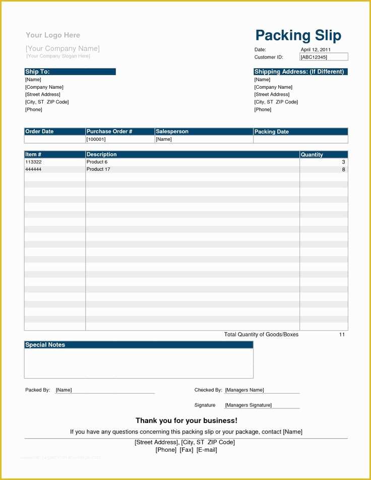 Free Packing Slip Template Pdf Of Packing Slip Packing Slip Template Word