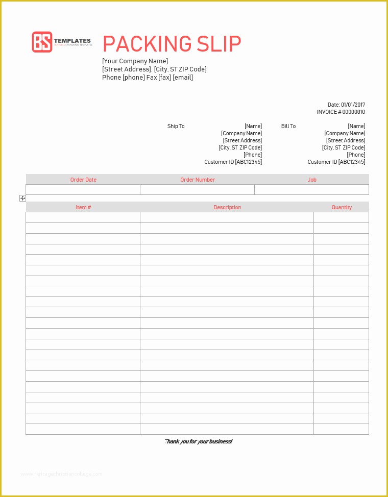 Free Packing Slip Template Pdf Of Packing Slip Template Free In Excel Sheet &amp; Word format