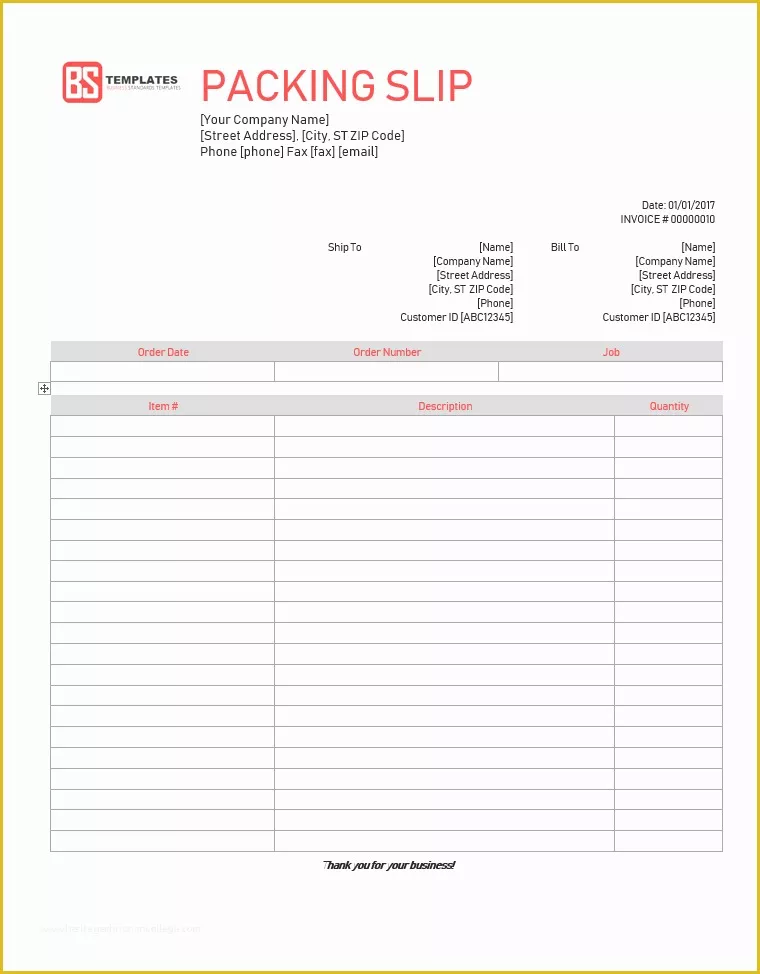 Free Packing Slip Template Pdf Of Packing Slip Template Free In Excel Sheet &amp; Word format