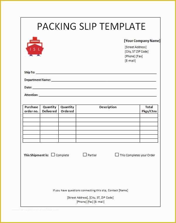 Free Packing Slip Template Pdf Of Packing Slip Template