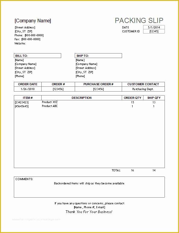 Free Packing Slip Template Pdf Of Packing Slip Template Pdf Sample