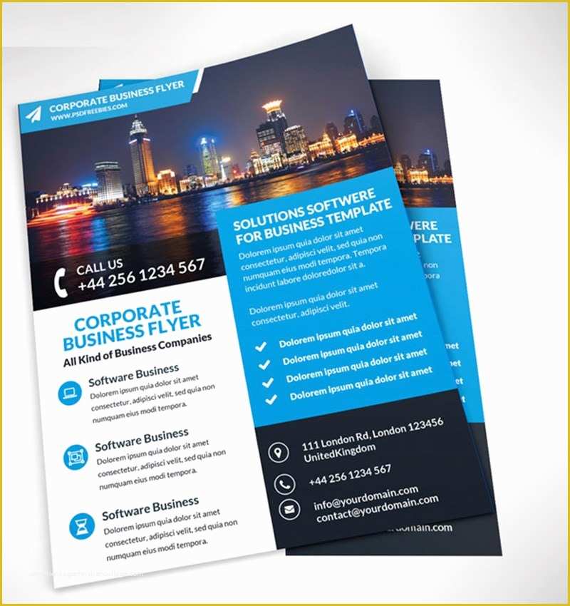 Free Pages Flyer Templates Of 25 Best Free Corporate Brochure Template Design Psd