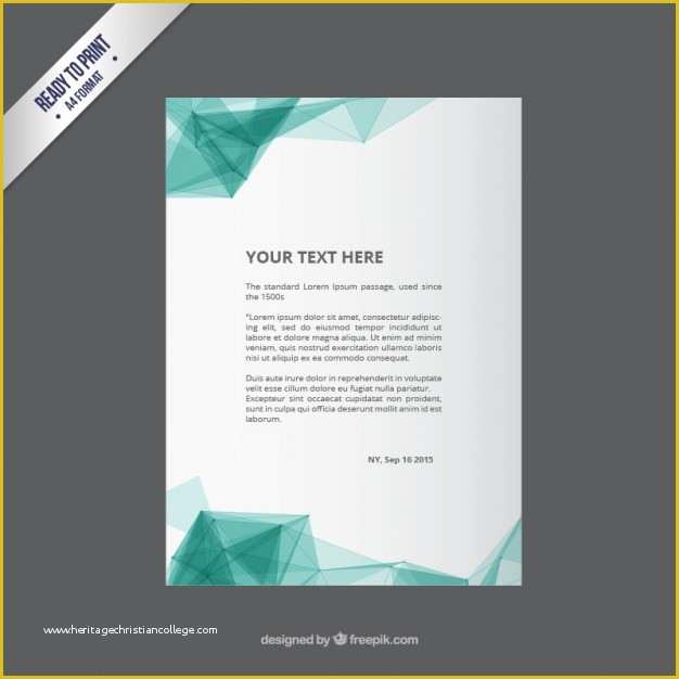Free Pages Flyer Templates Of Flyer Template with Abstract Polygons Vector