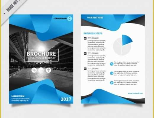 Free Pages Flyer Templates Of Flyer Template with Blue Abstract forms Vector