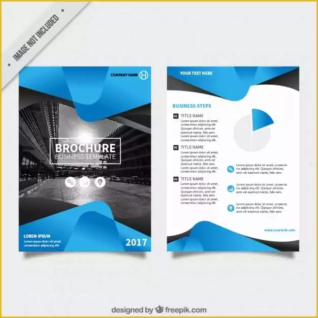 Free Pages Flyer Templates Of Flyer Template with Blue Abstract forms Vector