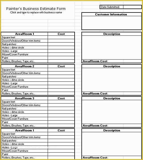 Free Painting Estimate Template Of 11 Free Sample Painting Estimate Templates Printable Samples