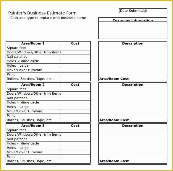 Free Painting Estimate Template Of 9 Painting Estimate Templates Pdf Excel