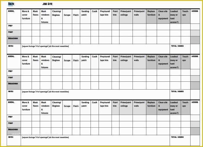 Free Painting Estimate Template Of Estimate Templates forms Paint Talk Professional