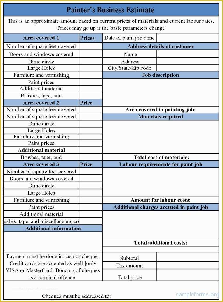 Free Painting Estimate Template Of Free Invoices and Estimates Invoice Template Ideas