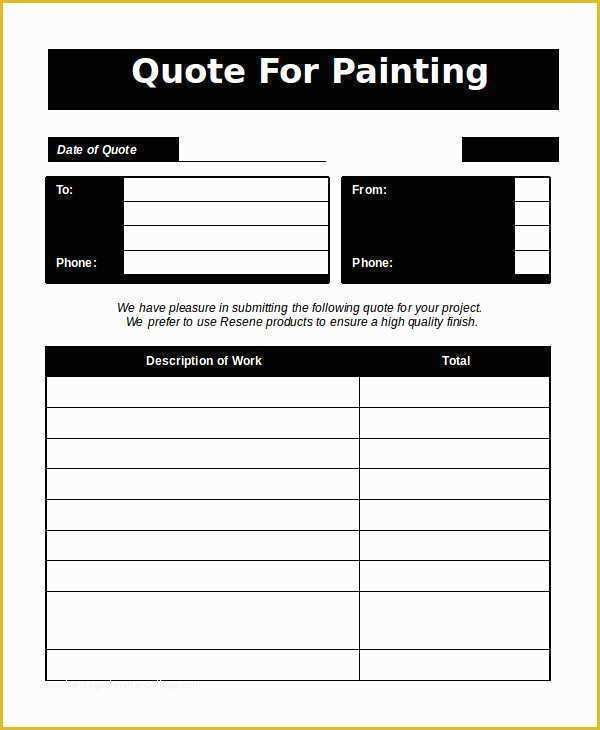 Free Painting Estimate Template Of How to Estimate Painting Jobs Beautiful Word Estimate