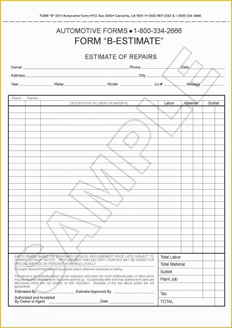 Free Painting Estimate Template Of Painting Estimate Template Free and Spreadsheet Quote