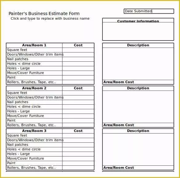 Free Painting Proposal Template Download Of 9 Painting Estimate Templates Pdf Excel