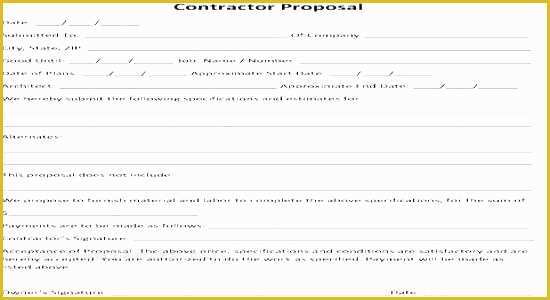 Free Painting Proposal Template Download Of Sample Construction Bid Proposal – Nyani