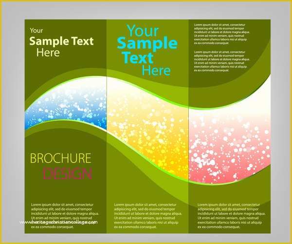 Free Pamphlet Template Of Tri Fold Brochure Template Free Vector 16 992