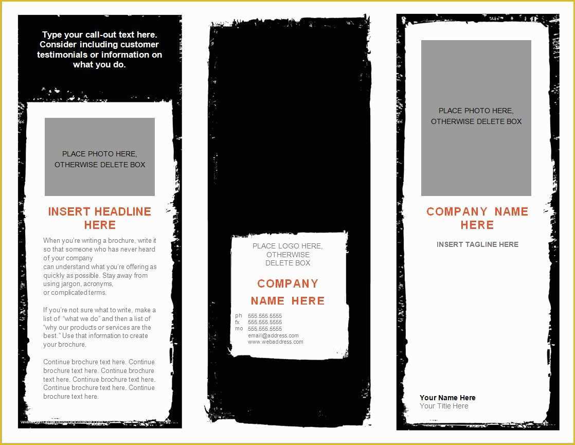 Free Pamphlet Template Word Of Word Brochure Template