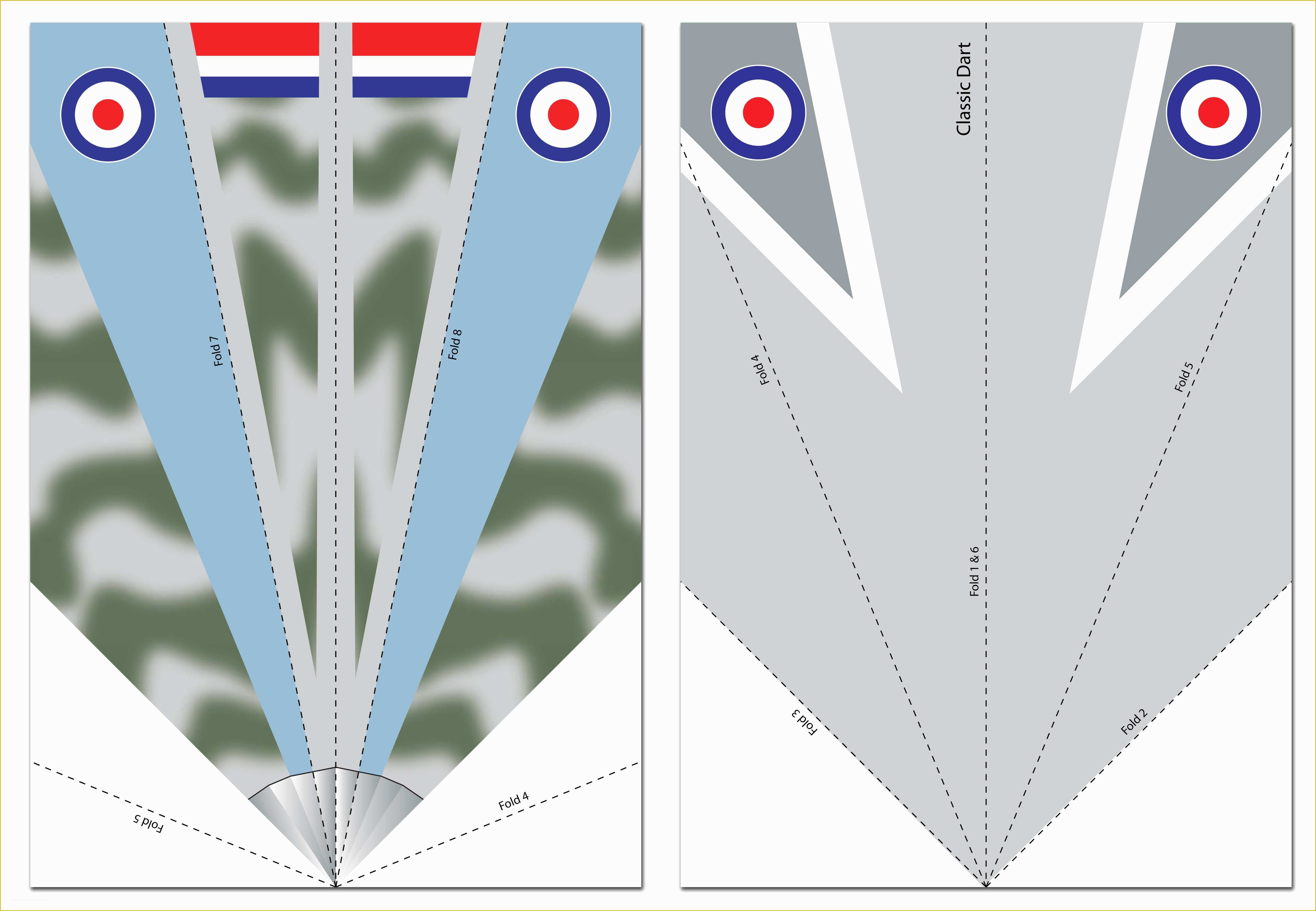 Free Paper Airplane Templates Of 1930s & World War Ii Paper Planes