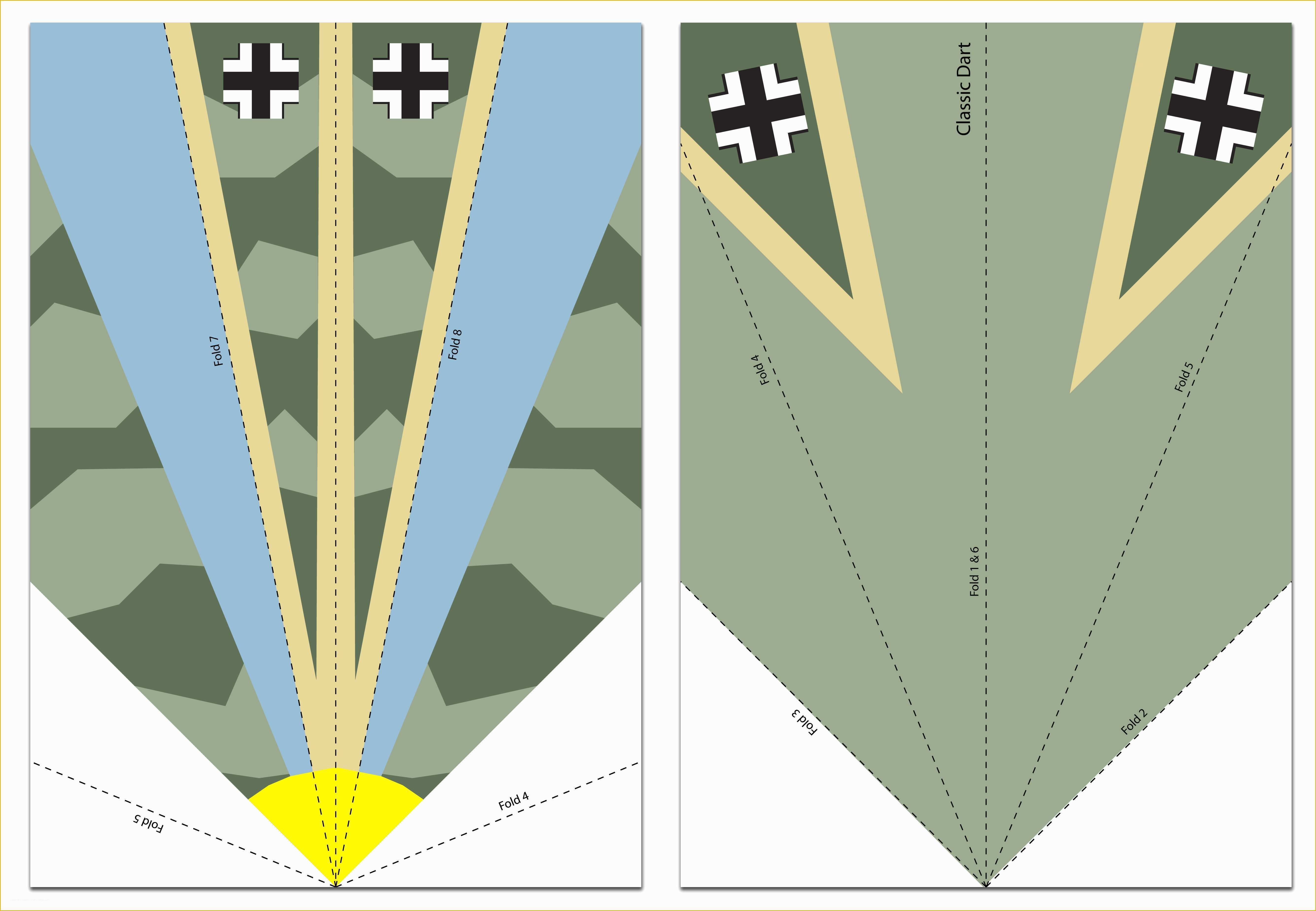 Free Paper Airplane Templates Of 1930s & World War Ii Paper Planes