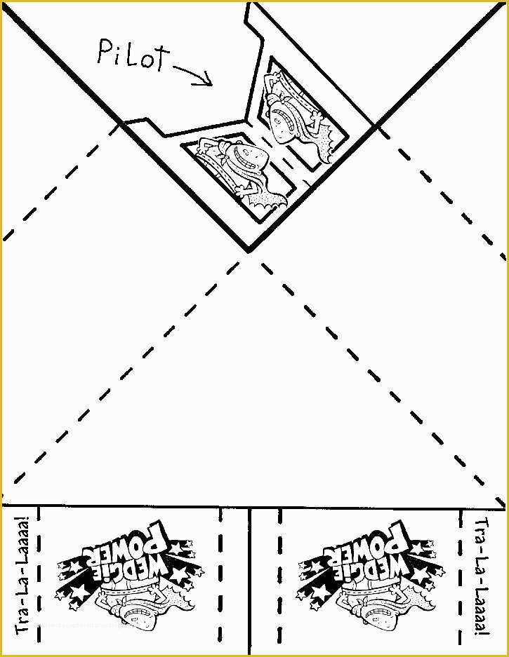 Free Paper Airplane Templates Of Captain Underpants Printable Paper Airplane Template