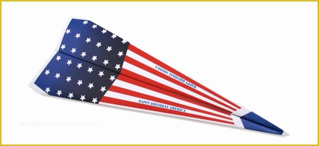 Free Paper Airplane Templates Of Make A Patriotic Paper Airplane Free Printable Template