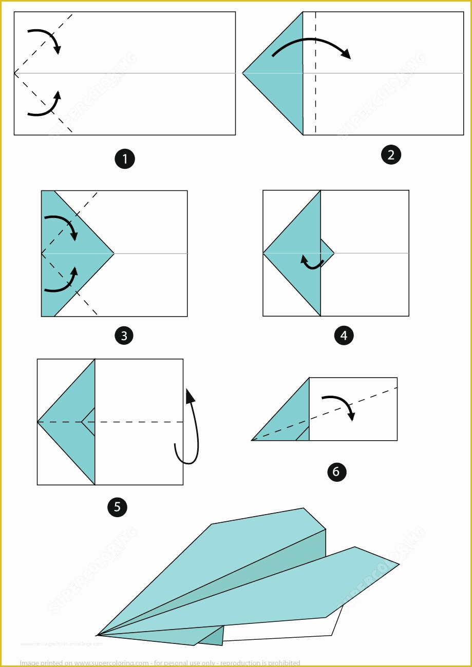 Free Paper Airplane Templates Of origami Airplane Instructions