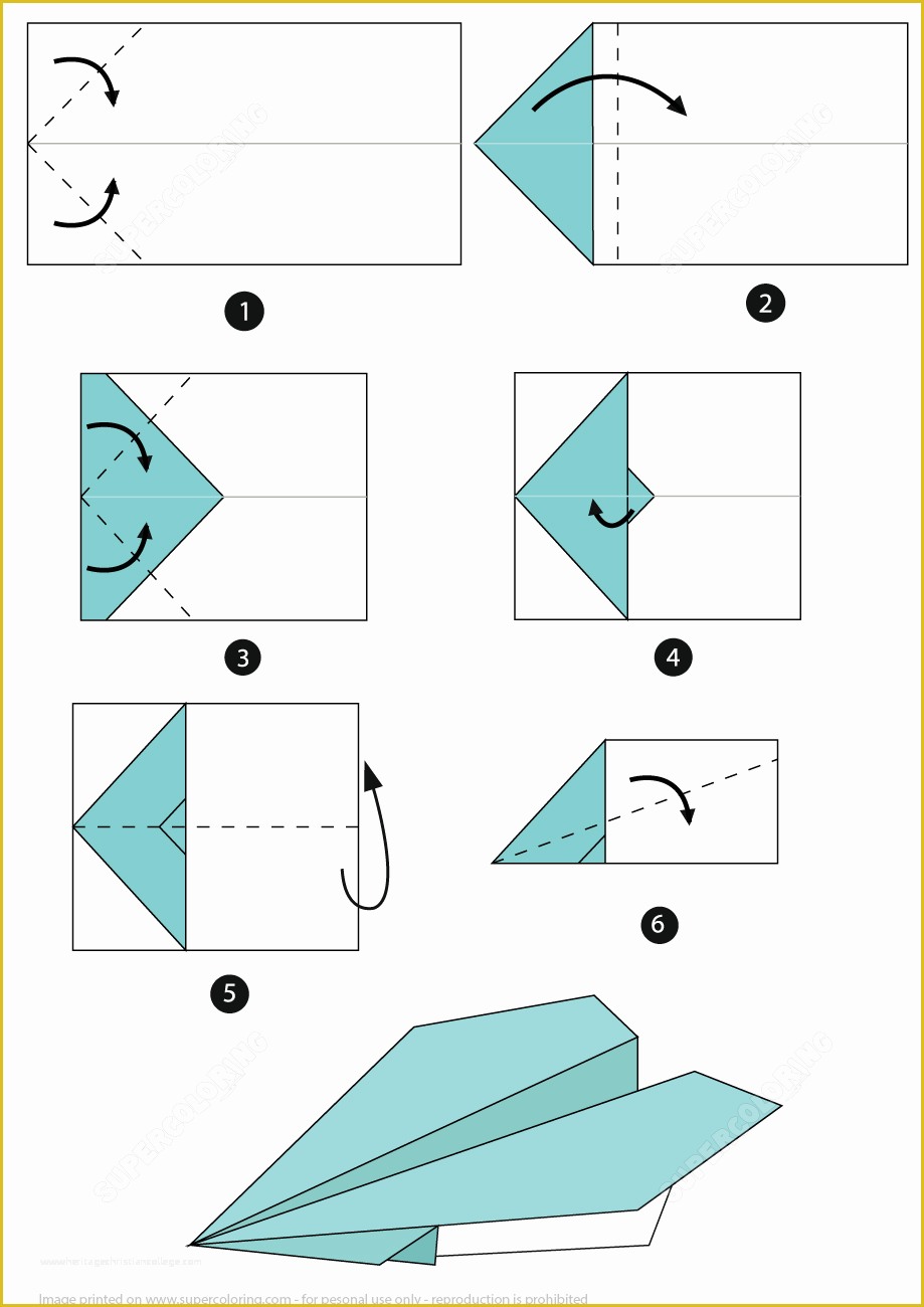 Free Paper Airplane Templates Of origami Airplane Instructions
