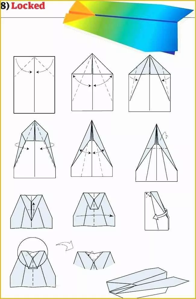 Free Printable Paper Airplane Folding Template