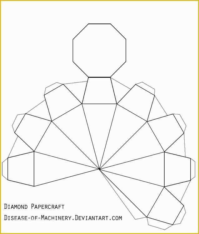 Free Papercraft Templates Pdf Of Diamond or Gem Papercraft by Disease Of Machinery