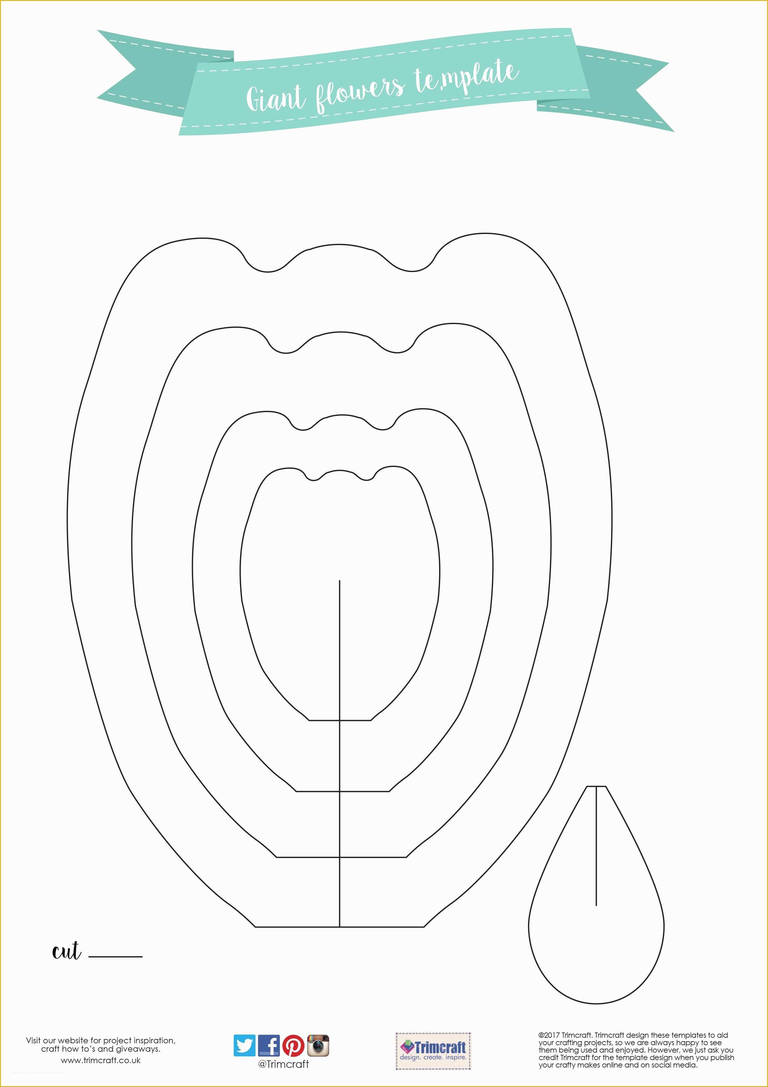 Free Papercraft Templates Pdf Of Diy Giant Spring Flowers Tutorial with Free Printable