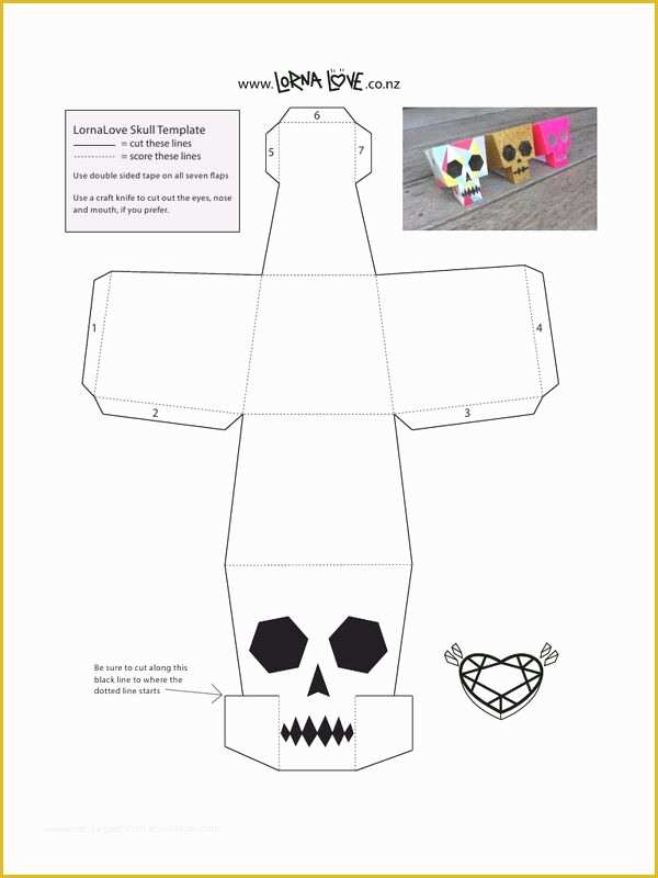 Free Papercraft Templates Pdf Of Lornalove Papercraft Skull Lornalove Papercraft Skull