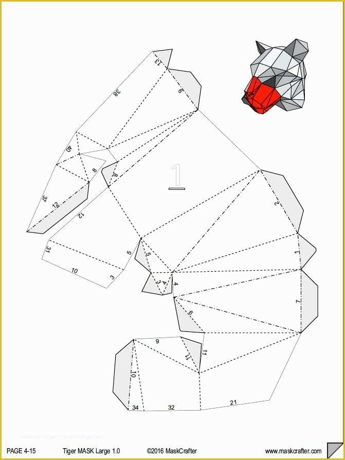 Free Papercraft Templates Pdf Of Paper Tiger Papercraft Template ...