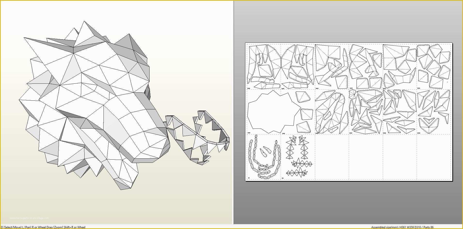 Free Papercraft Templates Pdf Of Papercraft Pdo File Template for Game Of Thrones Stark