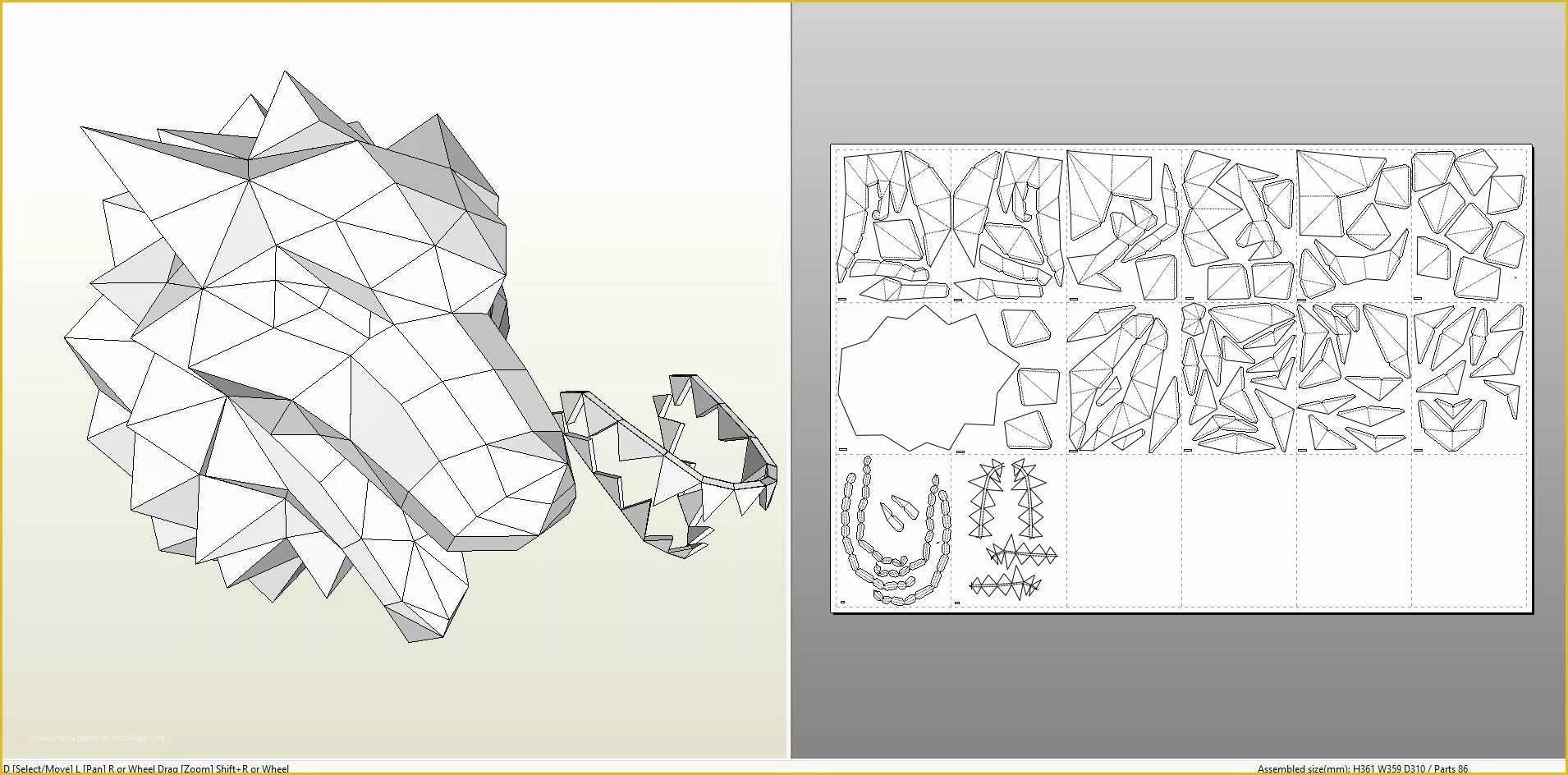 Free Papercraft Templates Pdf Of Papercraft Pdo File Template for Game Of Thrones Stark