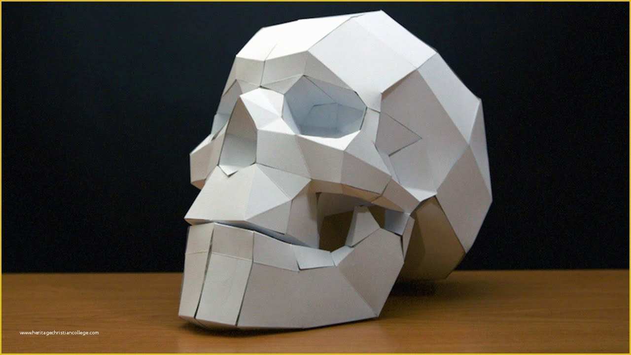 Free Papercraft Templates Pdf Of Papercraft Skull Timelapse