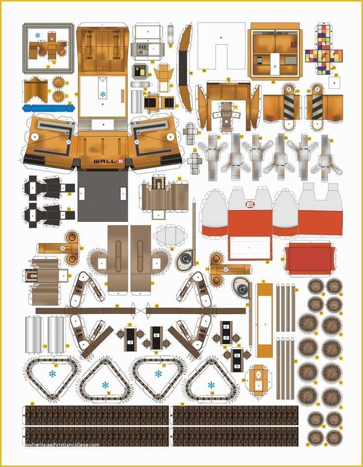 Free Papercraft Templates Pdf Of Wall E Paper Craft for Expert Only