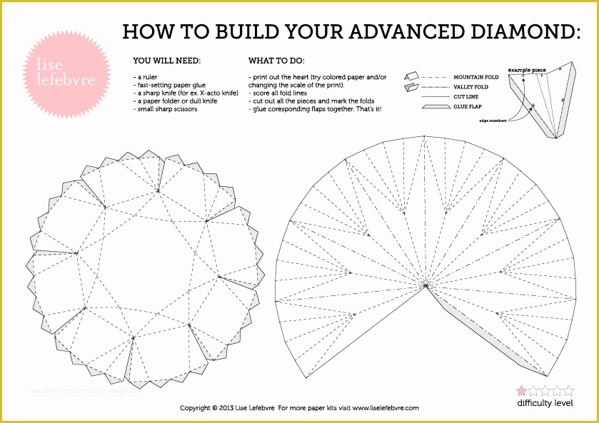 Free Papercraft Templates to Download Of Diamonds Papercraft Template – Free – Studio Lise Lefebvre