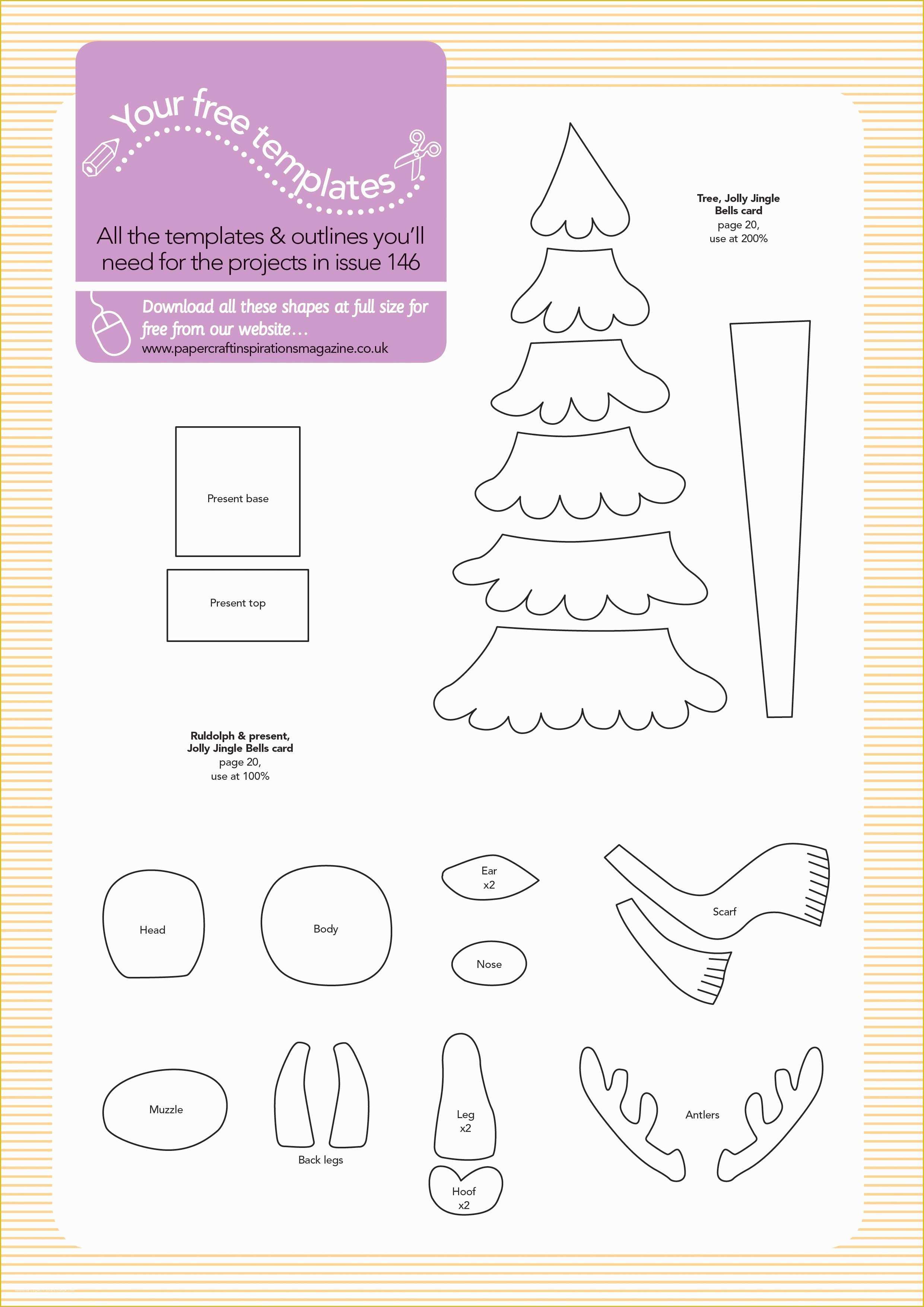 Free Papercraft Templates to Download Of Festive Card Templates Papercraft Inspirations issue 146