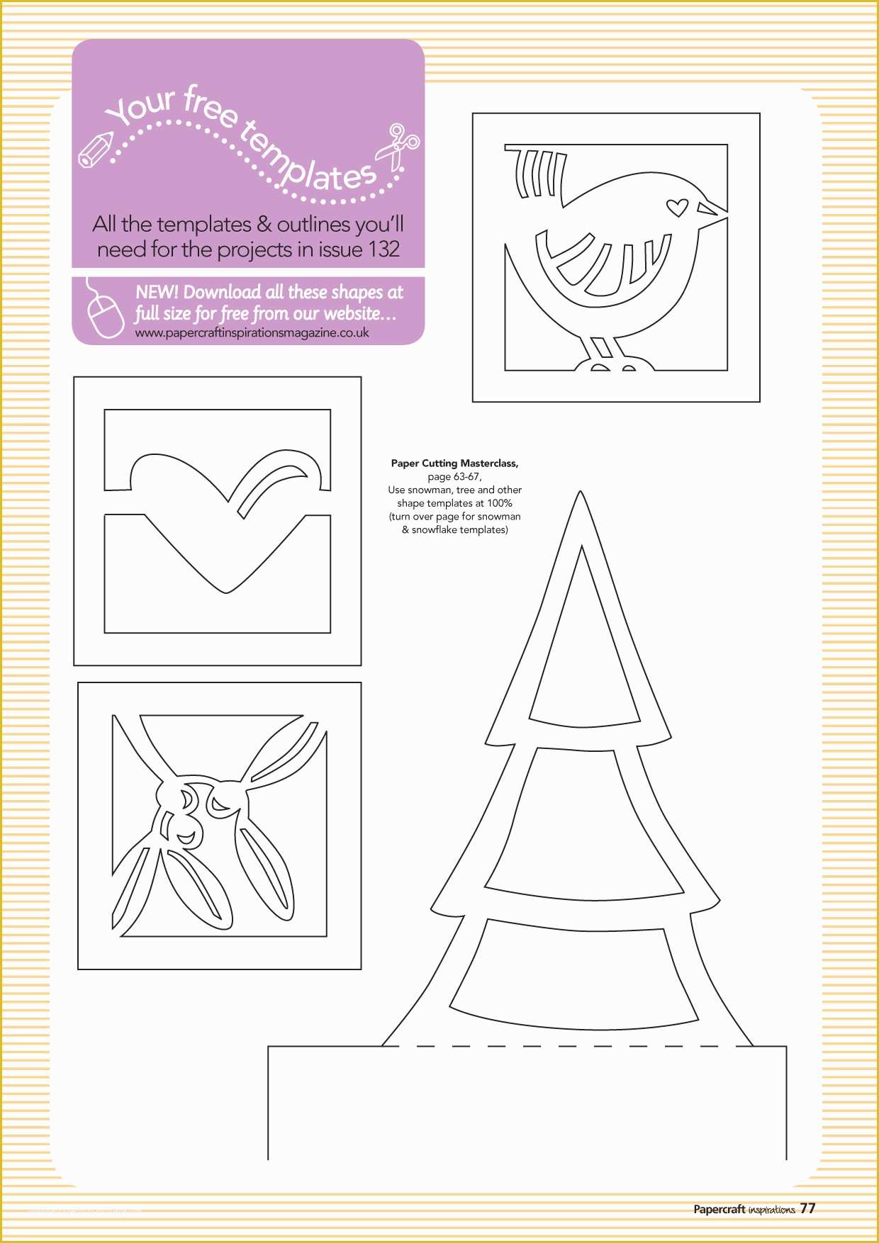 Free Papercraft Templates to Download Of Free Templates From issue 132 Papercraft Inspirations