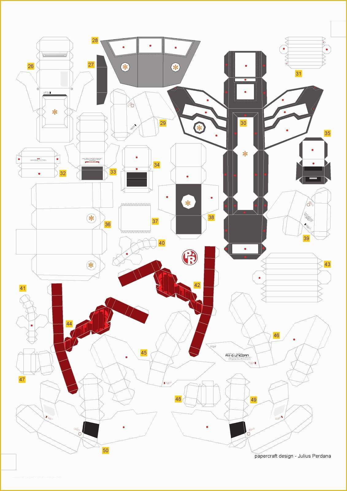 Free Papercraft Templates to Download Of Geek S Republic Unicorn Gundam by Paper Replika [part 5