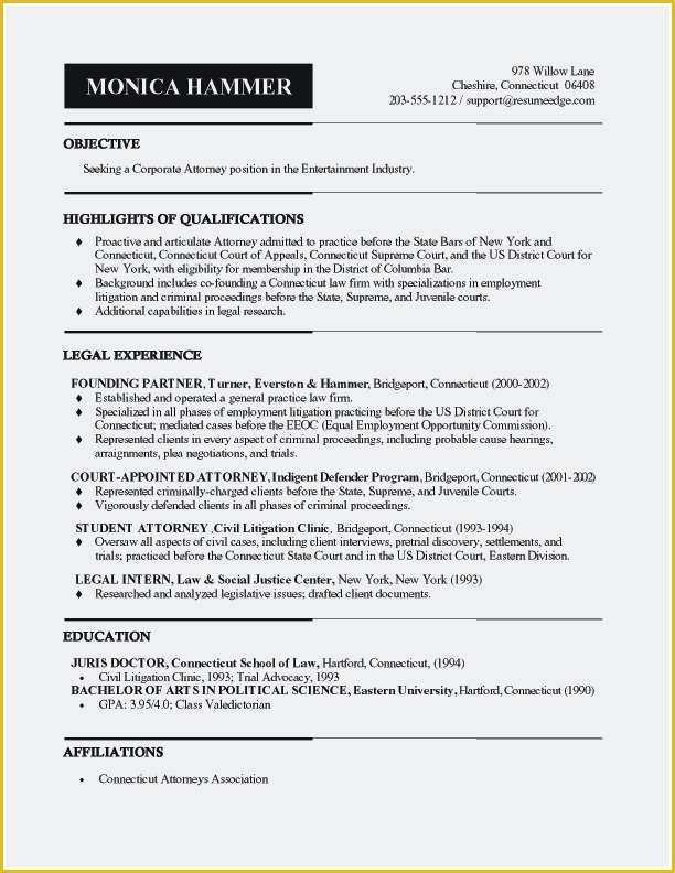 Free Paralegal Resume Templates Of Best Resume Samples for Experienced Perfect Paralegal