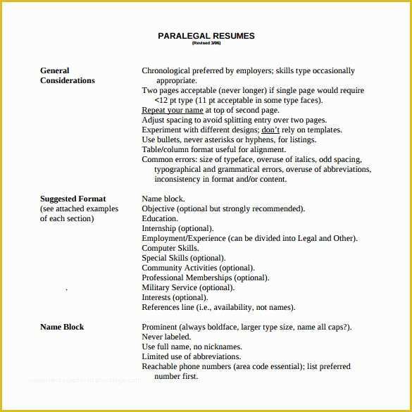 Free Paralegal Resume Templates Of Paralegal Resume 11 Download Free Documents In Pdf