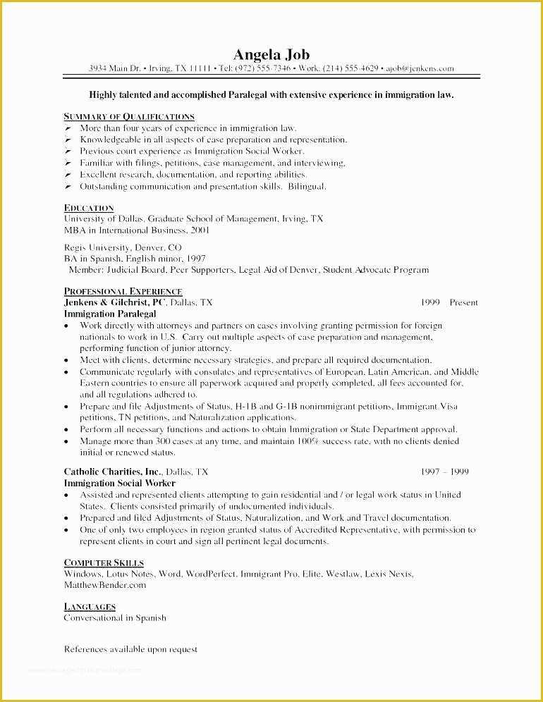 Free Paralegal Resume Templates Of Paralegal Resume Template Paralegal Legal Contemporary