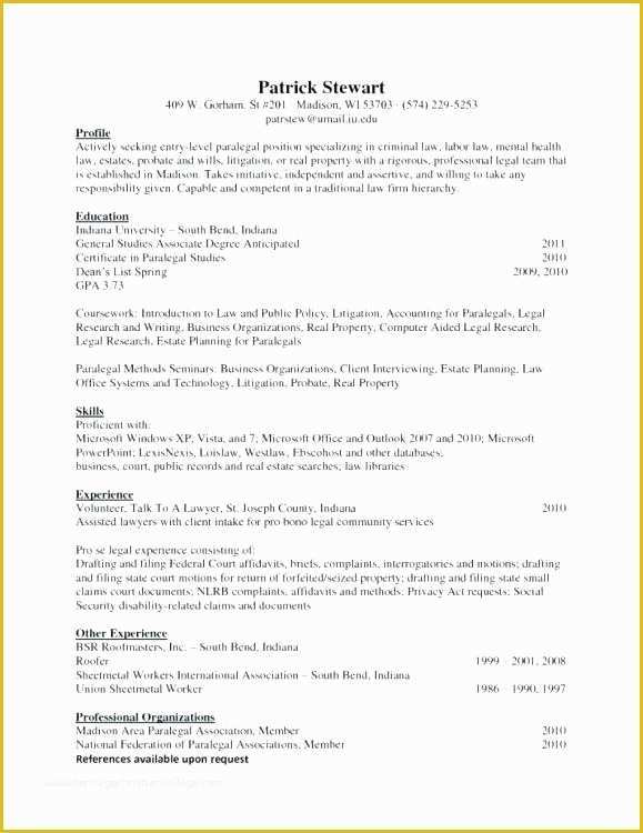 Free Paralegal Resume Templates Of Paralegal Resume Template Paralegal Legal Contemporary