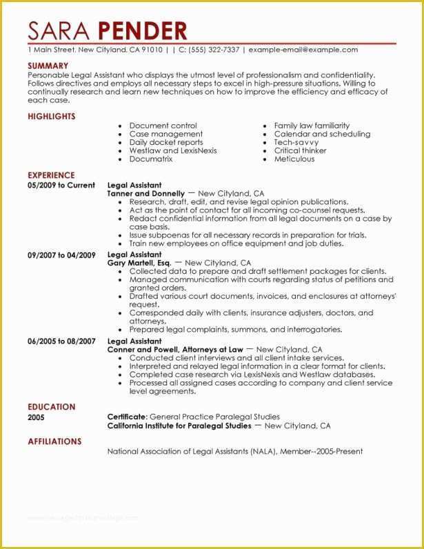 Free Paralegal Resume Templates Of Personal Injury Paralegal Resume Sample