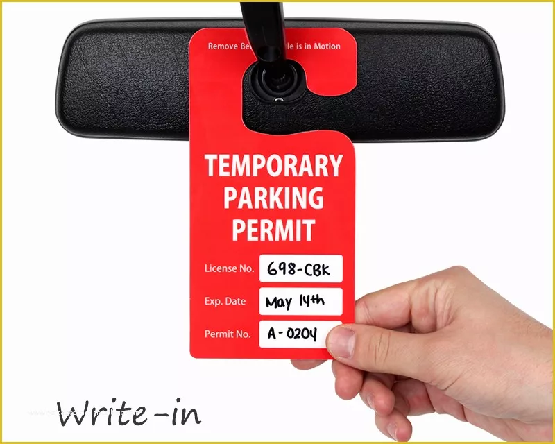 Free Parking Permit Template Download Of Custom Parking Hang Tags – See In Action