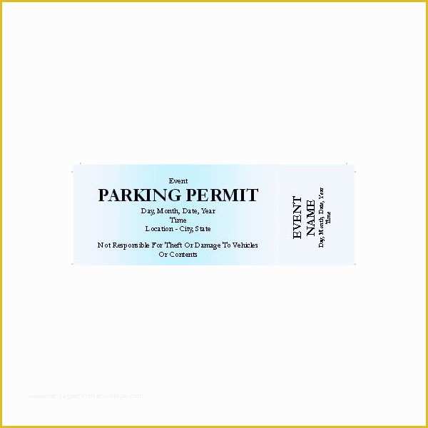 Free Parking Permit Template Download Of Download & Use Free Microsoft Publisher Parking Ticket