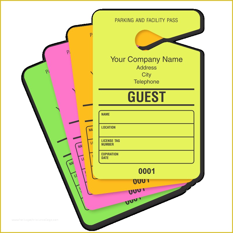 Free Parking Permit Template Download Of Guest Parking Passes