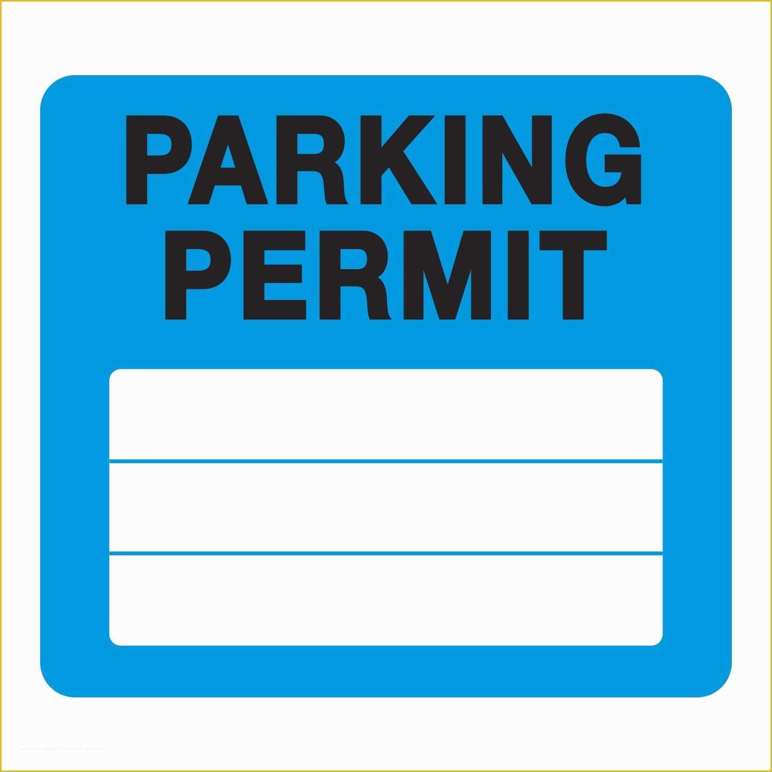 Free Parking Permit Template Download Of Milcoast Parking Permit Pass Stock Static Cling Non